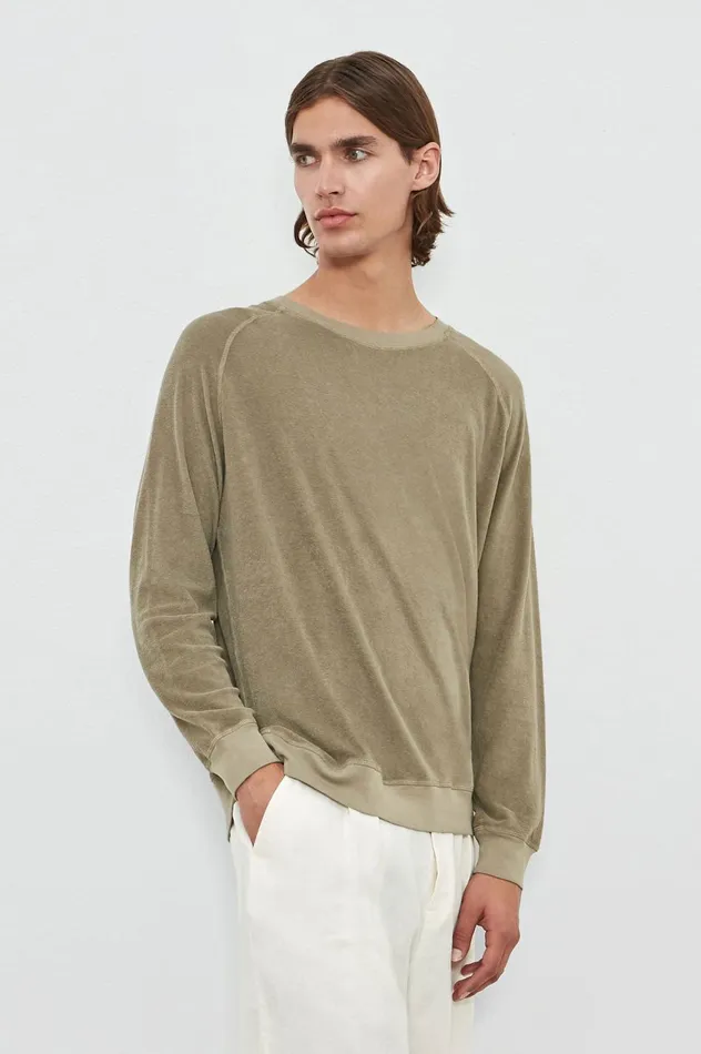 Men FREESPORT 8211 Terry Cotton Linen Jersey Crewneck Sweatshirt 8211 Fango Massimo Alba TShirts and Polos Men FREESPORT 8211 Terry Cotton Linen Jersey Crewneck Sweatshirt 8211 Fango Massimo Alba TShirts and Polos