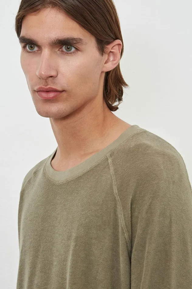 Men FREESPORT 8211 Terry Cotton Linen Jersey Crewneck Sweatshirt 8211 Fango Massimo Alba TShirts and Polos Men FREESPORT 8211 Terry Cotton Linen Jersey Crewneck Sweatshirt 8211 Fango Massimo Alba TShirts and Polos