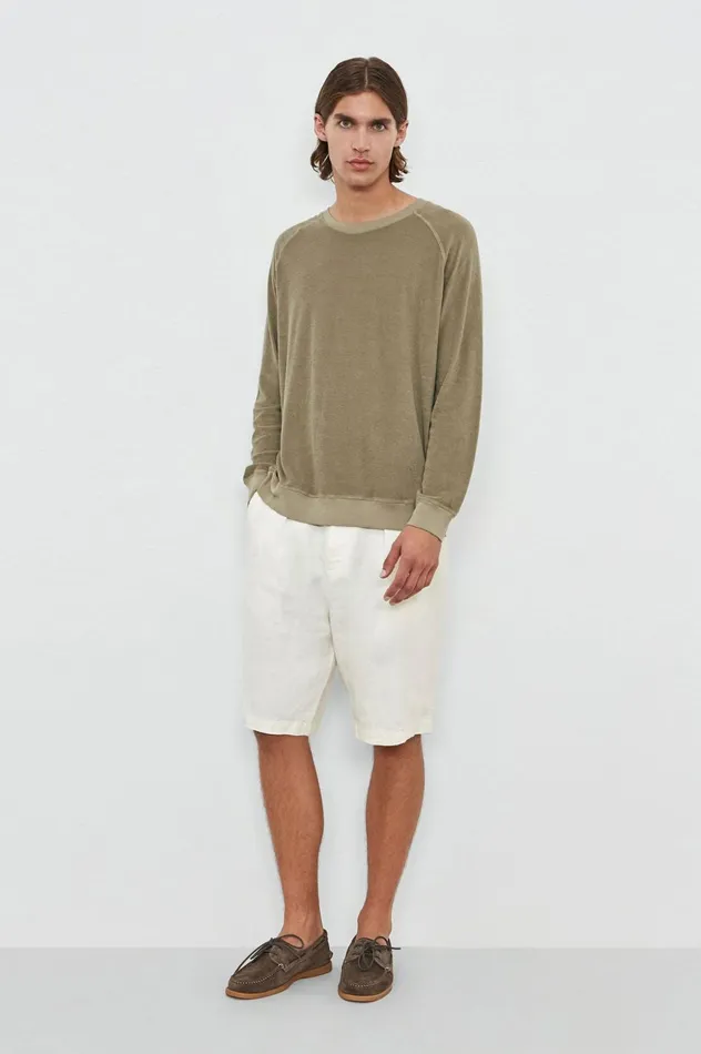 Men FREESPORT 8211 Terry Cotton Linen Jersey Crewneck Sweatshirt 8211 Fango Massimo Alba TShirts and Polos Men FREESPORT 8211 Terry Cotton Linen Jersey Crewneck Sweatshirt 8211 Fango Massimo Alba TShirts and Polos