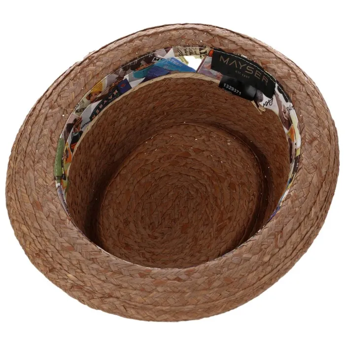 Men Gareth Pork Pie Straw Hat Brown Mayser Pork Pie Hats Men Gareth Pork Pie Straw Hat Brown Mayser Pork Pie Hats
