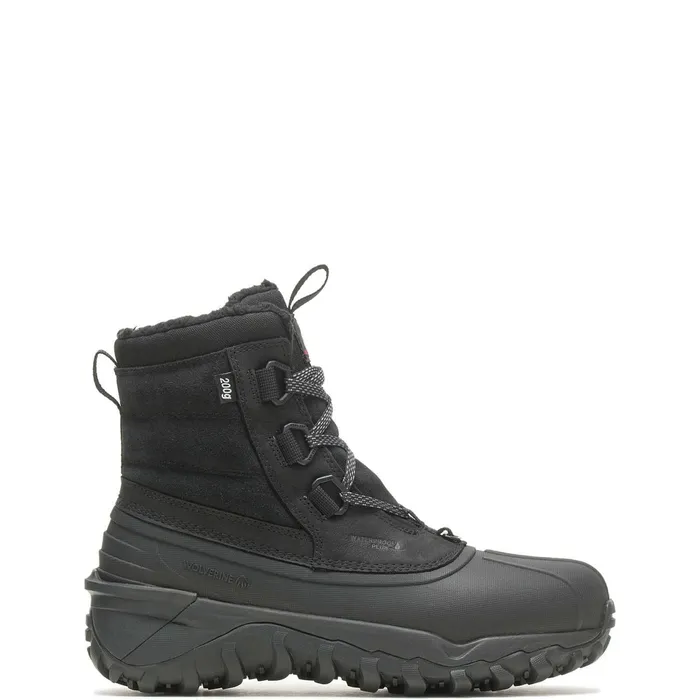 Men Glacier Surge Insulated Boot Black Wolverine Rain and Snow
