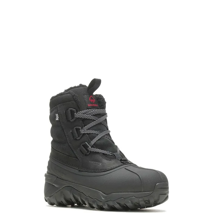 Men Glacier Surge Insulated Boot Black Wolverine Rain and Snow