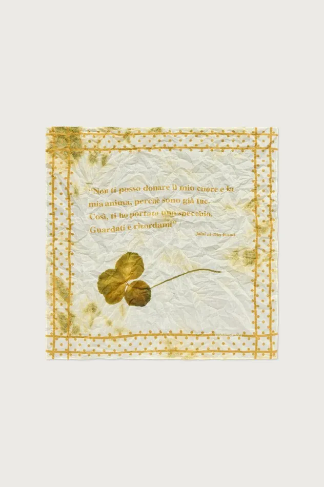 Men HANKY1 8211 Printed Cotton Handkerchief 8211 Mostarda Massimo Alba Gifts For Him