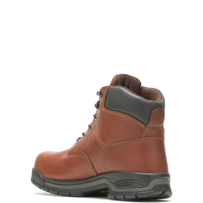 Men Harrison LaceUp 6034Work Boot Brown Wolverine Soft Toe
