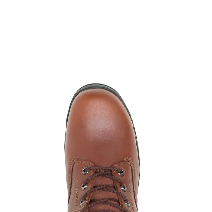 Men Harrison LaceUp 6034Work Boot Brown Wolverine Soft Toe