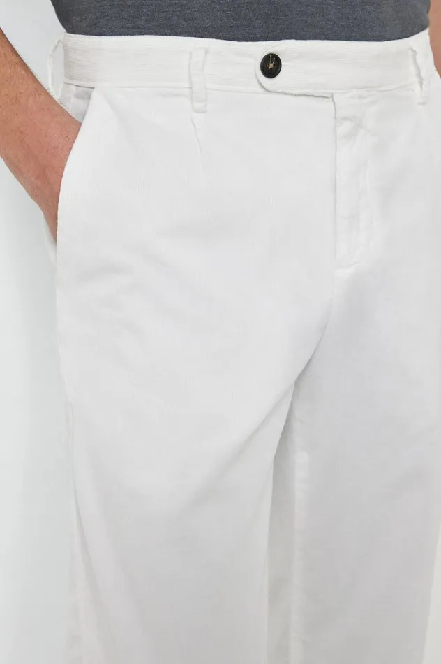 Men IONIO2 8211 Baby Corduroy Trousers 8211 Bianco Massimo Alba Trousers and Shorts Men IONIO2 8211 Baby Corduroy Trousers 8211 Bianco Massimo Alba Trousers and Shorts
