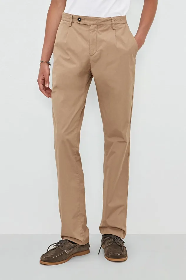 Men IONIO2 8211 Cotton Trousers 8211 Avana Massimo Alba Trousers and Shorts