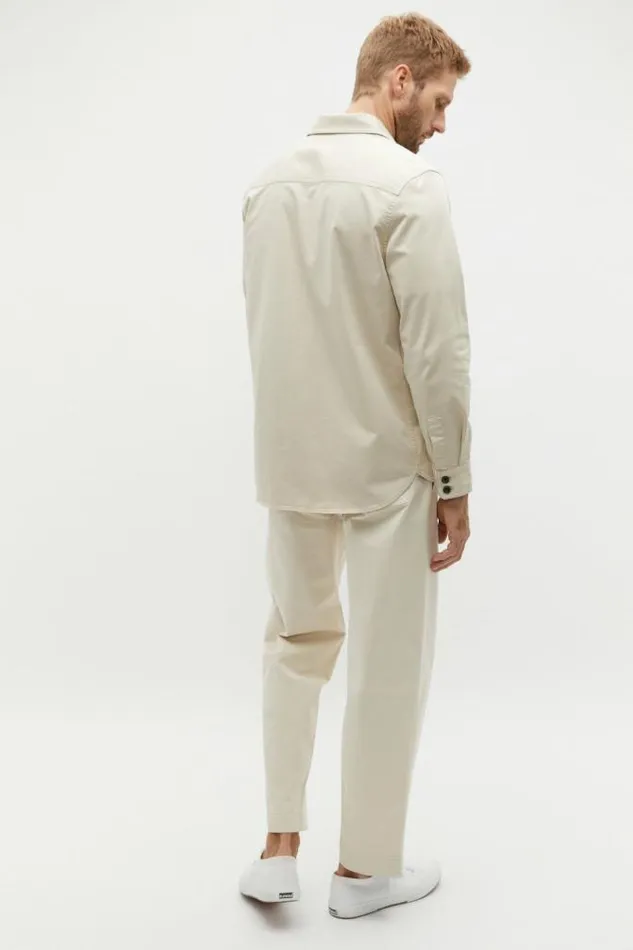 Men Jackets and Vests Seed Heritage Utility Overshirt Cool Stone