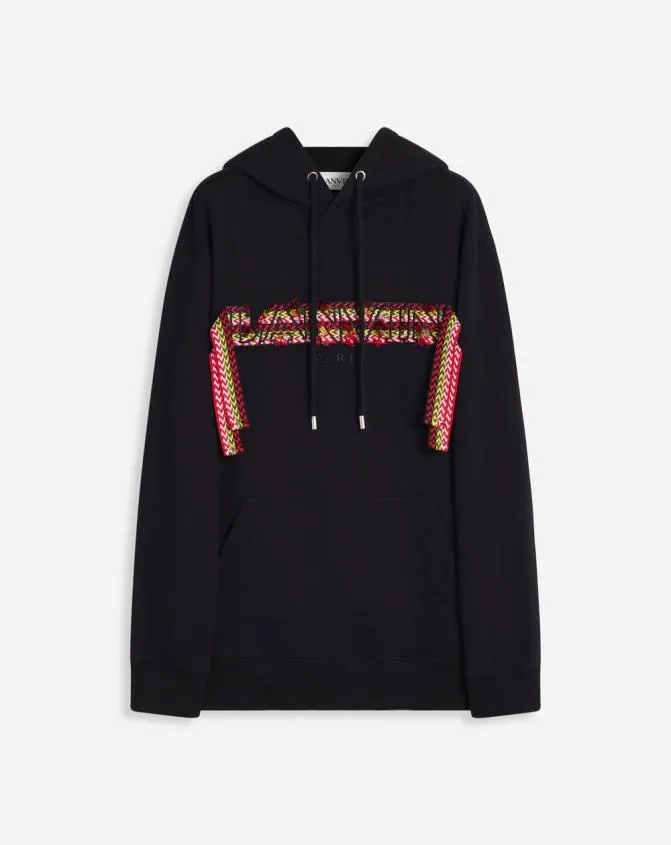Men Knitwear and Sweatshirts Lanvin Oversized Hoodie Curblace Black