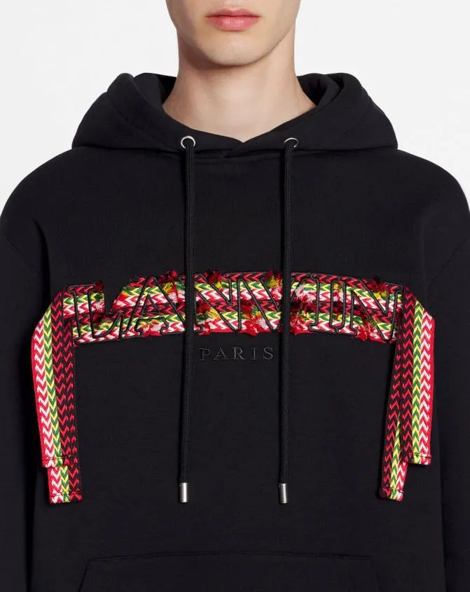Men Knitwear and Sweatshirts Lanvin Oversized Hoodie Curblace Black Men Knitwear and Sweatshirts Lanvin Oversized Hoodie Curblace Black