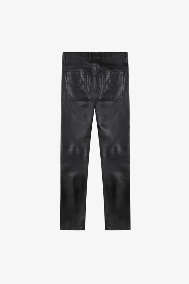 Men Leather Pants Vintage Black OTHER TROUSERS Men Leather Pants Vintage Black OTHER TROUSERS