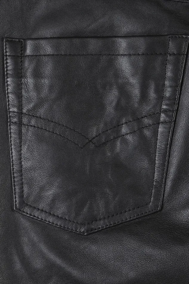 Men Leather Pants Vintage Black OTHER TROUSERS Men Leather Pants Vintage Black OTHER TROUSERS