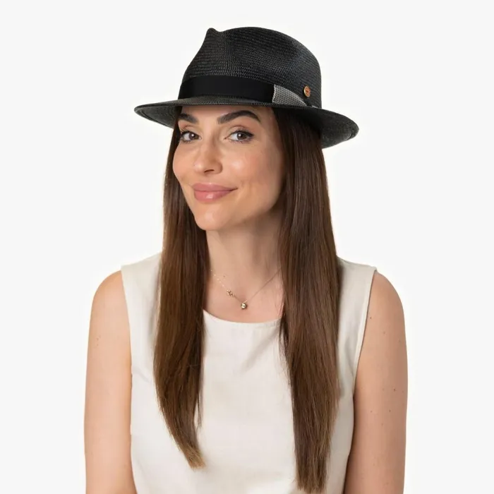 Men Maleo Panama Hat Black Mayser Trilby Hats Men Maleo Panama Hat Black Mayser Trilby Hats