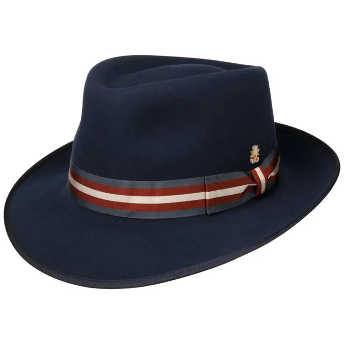 Men Marcelo Stripes Wool Hat Zechbauer Beige Mayser Trilby Hats Men Marcelo Stripes Wool Hat Zechbauer Beige Mayser Trilby Hats