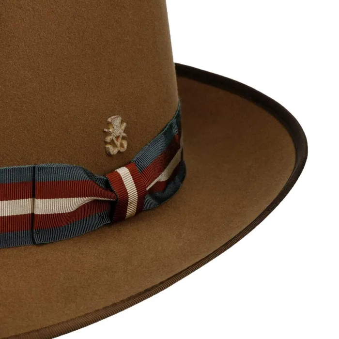 Men Marcelo Stripes Wool Hat Zechbauer Beige Mayser Trilby Hats Men Marcelo Stripes Wool Hat Zechbauer Beige Mayser Trilby Hats