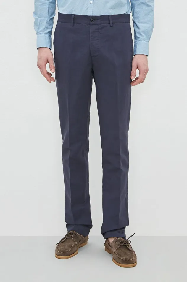 Men MAUKO 8211 Cotton Linen Trousers 8211 Blu Massimo Alba Trousers and Shorts Men MAUKO 8211 Cotton Linen Trousers 8211 Blu Massimo Alba Trousers and Shorts