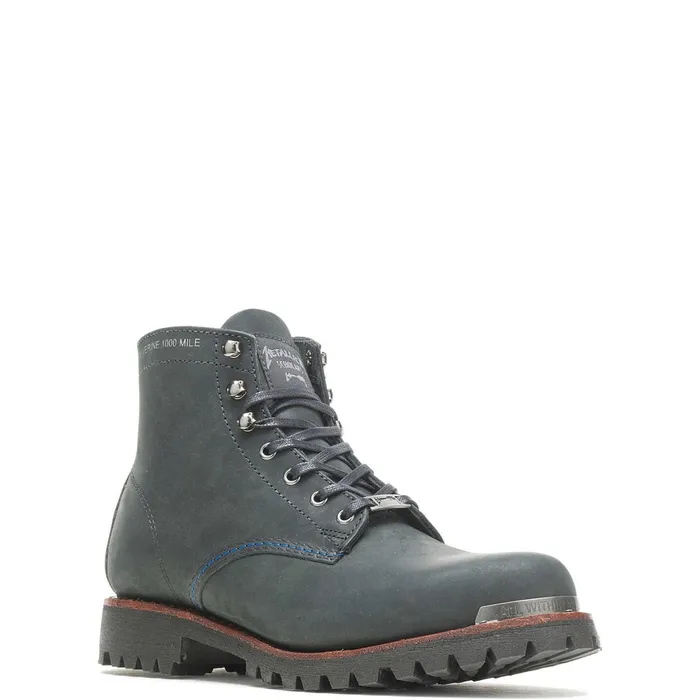Men Metallica Scholars Collection 1000 Mile PlainToe Rugged Boot Black Wolverine Boots