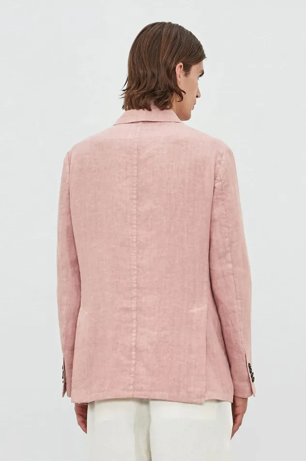Men MONSTER 8211 Linen Doublebreasted Jacket 8211 Soft Pink Massimo Alba Jackets and Coats Men MONSTER 8211 Linen Doublebreasted Jacket 8211 Soft Pink Massimo Alba Jackets and Coats