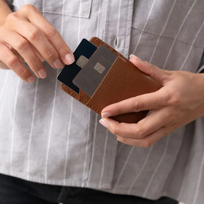 Men Nico Card Case Wallet Caramel Nisolo Bags and Wallets