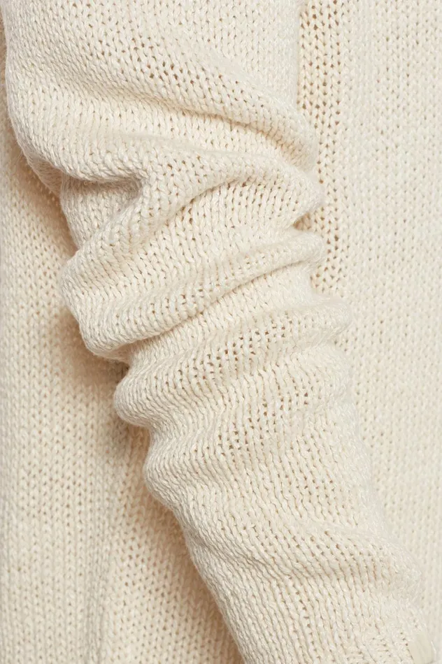Men NICOLAS 8211 Linen Silk Sweater 8211 Latte Massimo Alba Knitwear
