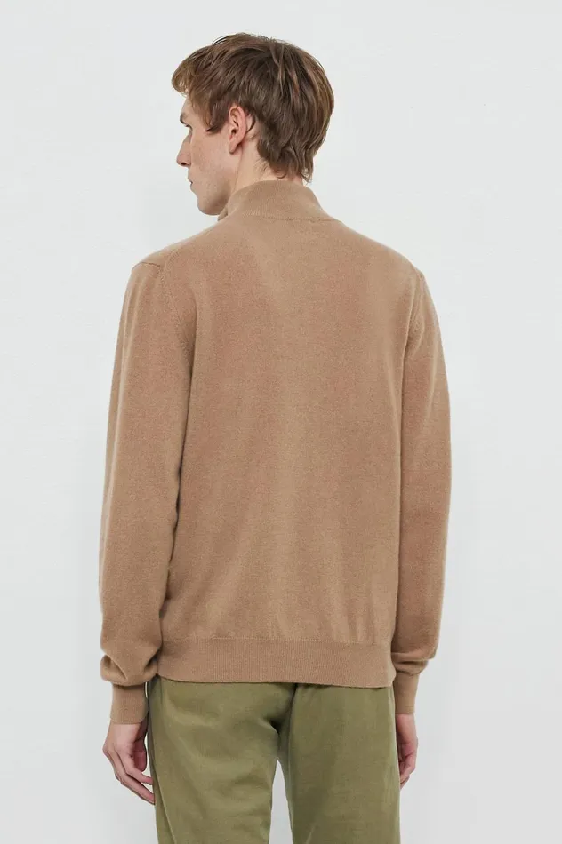 Men NOEL 8211 Cashmere Bomber 8211 Avana Massimo Alba Knitwear