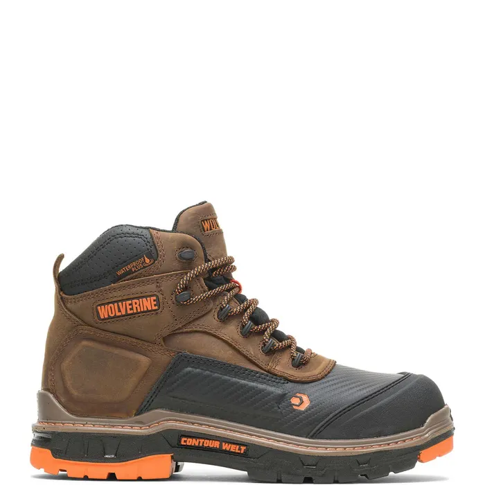Men Overpass CarbonMAX 6034Boot Brown Wolverine Safety Toe