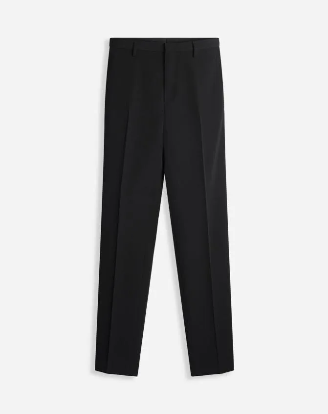Men Pants and Shorts Lanvin Cigarette Trousers With Satin Side Bands Black