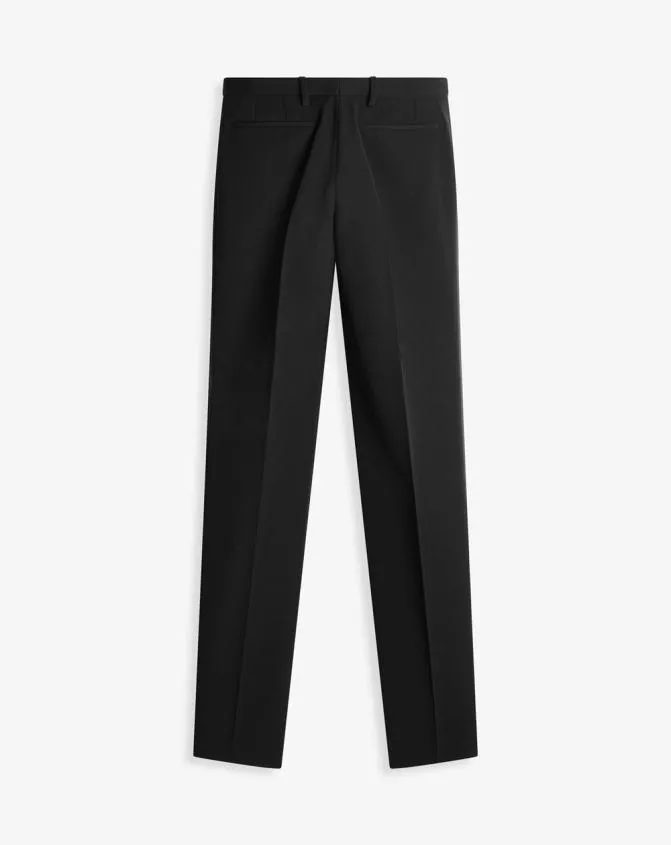 Men Pants and Shorts Lanvin Cigarette Trousers With Satin Side Bands Black