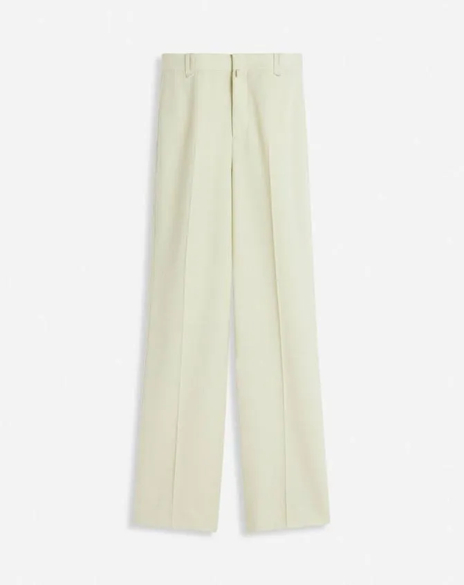 Men Pants and Shorts Lanvin Loose Fit WoolBlend Pants Mastic