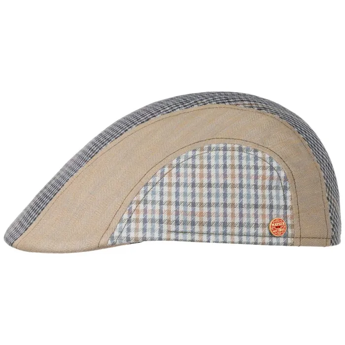 Men Pitt Patchwork Flatcap Beige Mayser Flat Caps