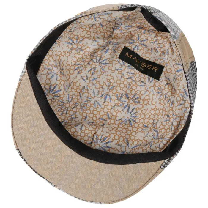 Men Pitt Patchwork Flatcap Beige Mayser Flat Caps Men Pitt Patchwork Flatcap Beige Mayser Flat Caps