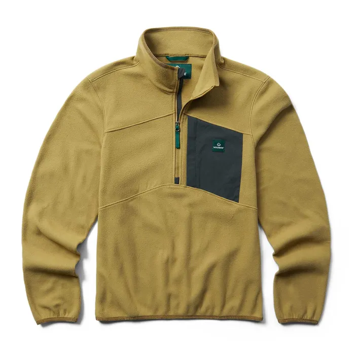 Men Polar Fleece 14 Zip Cobblestone Wolverine Hoodies and Pullovers