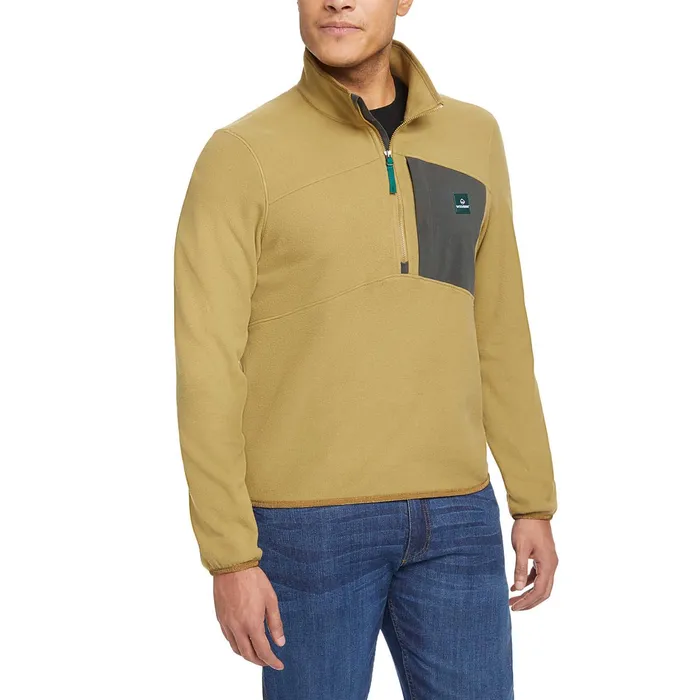 Men Polar Fleece 14 Zip Cobblestone Wolverine Hoodies and Pullovers