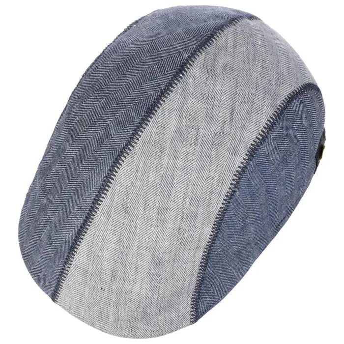 Men Prince Twotone Linen Flat Cap Blue Mayser Flat Caps Men Prince Twotone Linen Flat Cap Blue Mayser Flat Caps