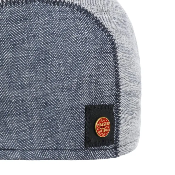 Men Prince Twotone Linen Flat Cap Blue Mayser Flat Caps Men Prince Twotone Linen Flat Cap Blue Mayser Flat Caps
