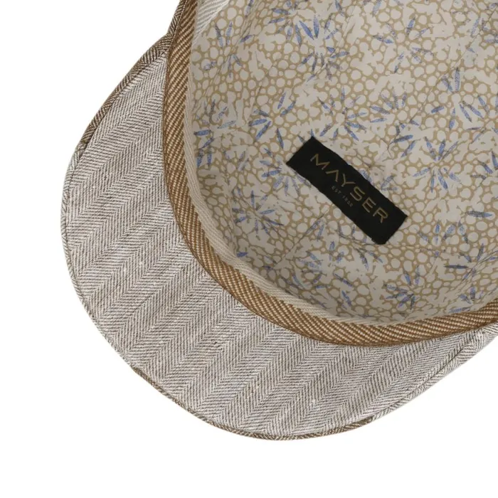 Men Prince Twotone Linen Flat Cap Blue Mayser Flat Caps Men Prince Twotone Linen Flat Cap Blue Mayser Flat Caps