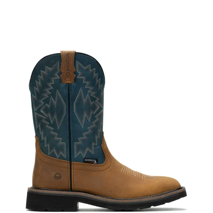 Men Rancher Arrow SteelToe Wellington Work Boot Blue Wolverine Safety Toe