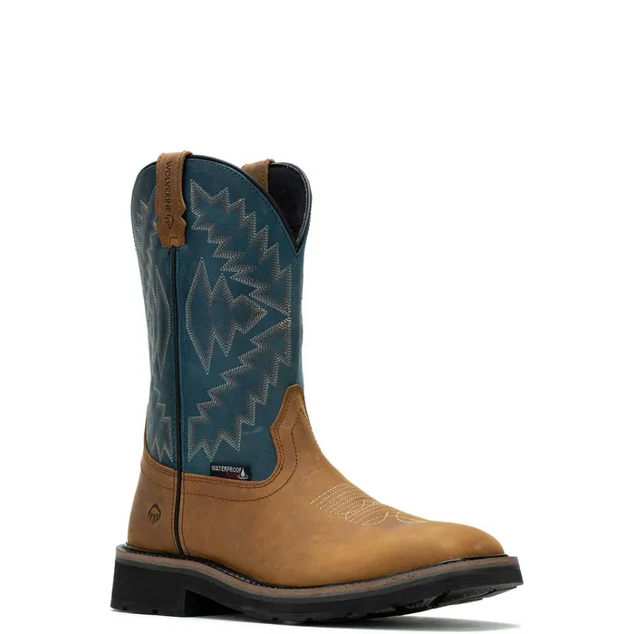 Men Rancher Arrow SteelToe Wellington Work Boot Blue Wolverine Safety Toe