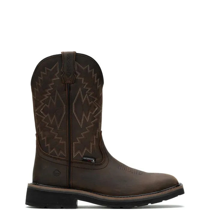 Men Rancher Arrow SteelToe Wellington Work Boot Dark Brown Wolverine Safety Toe
