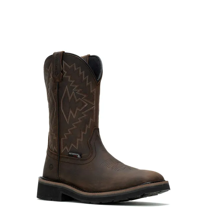 Men Rancher Arrow SteelToe Wellington Work Boot Dark Brown Wolverine Safety Toe