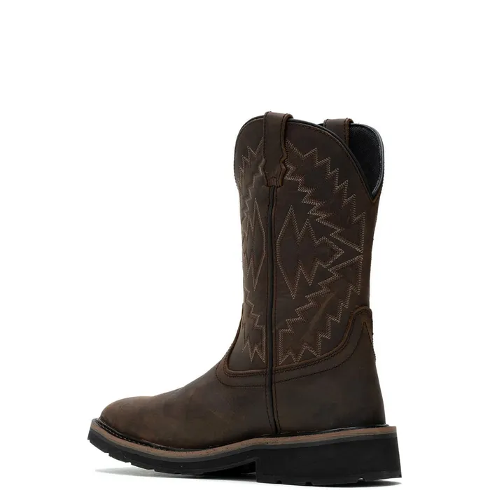 Men Rancher Arrow SteelToe Wellington Work Boot Dark Brown Wolverine Safety Toe