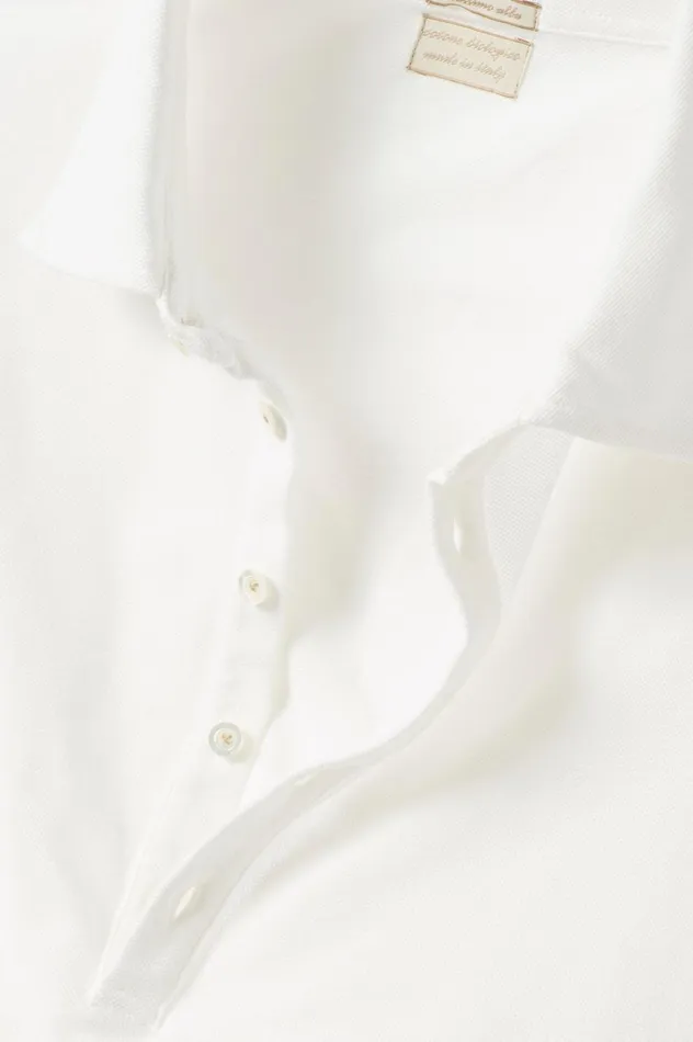 Men RAYA 8211 Cotton Jersey Long Sleeve Polo Shirt 8211 Bianco Massimo Alba TShirts and Polos Men RAYA 8211 Cotton Jersey Long Sleeve Polo Shirt 8211 Bianco Massimo Alba TShirts and Polos