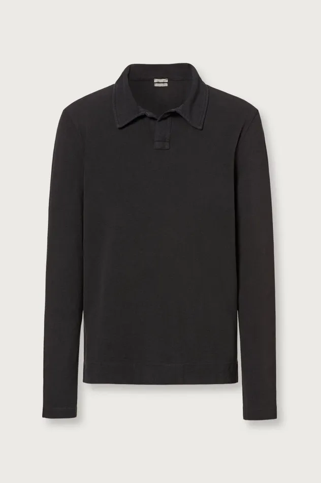 Men RICO 8211 Cotton Cashmere Jersey Polo Shirt 8211 Nero Lavato Massimo Alba TShirts and Polos Men RICO 8211 Cotton Cashmere Jersey Polo Shirt 8211 Nero Lavato Massimo Alba TShirts and Polos