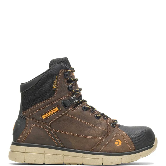 Men Rigger EPX CarbonMAX Safety Toe 6034Boot Summer Brown Wolverine Safety Toe