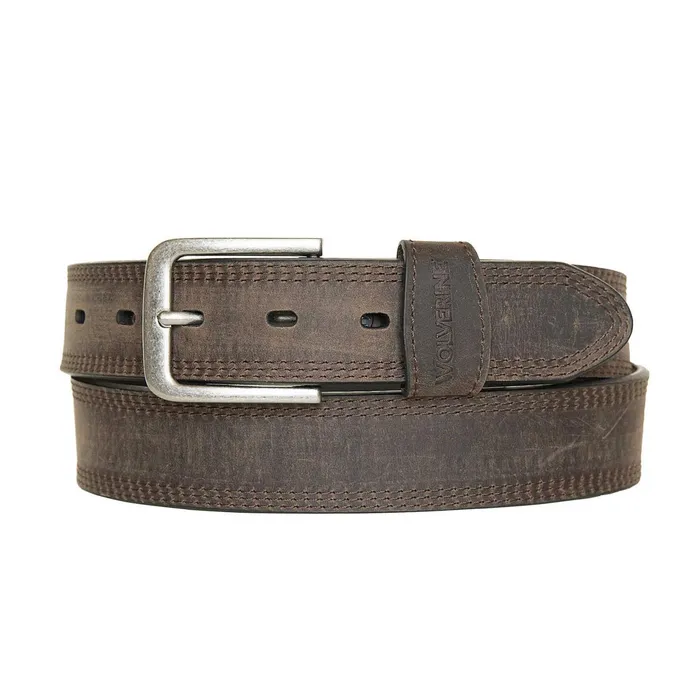 Men Rugged Belt Brown Wolverine Belts and Bags