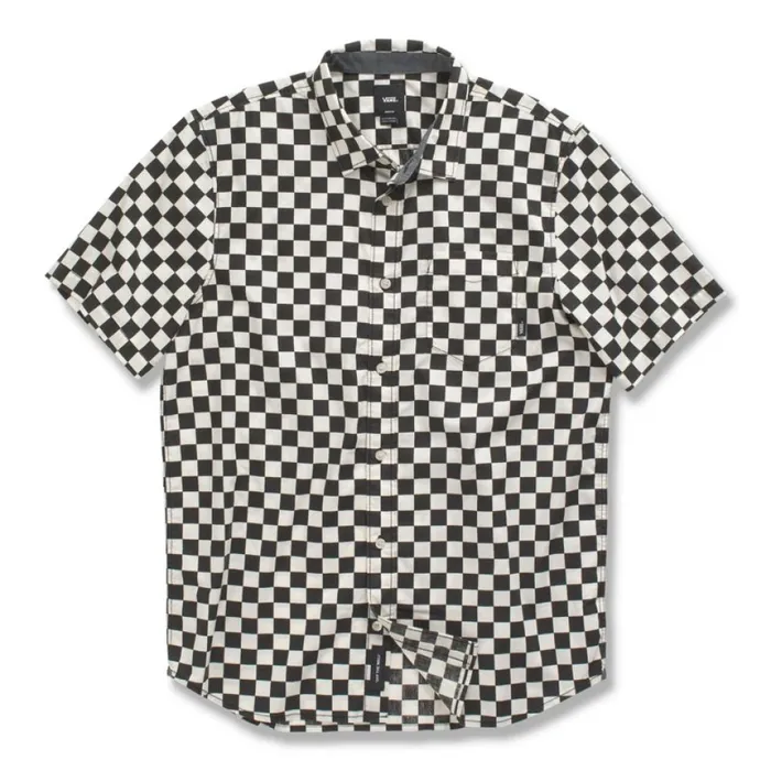 Men Shirts and Flannels Vans Cypress Checker Buttondown Shirt BlackWhitecaps Men Shirts and Flannels Vans Cypress Checker Buttondown Shirt BlackWhitecaps