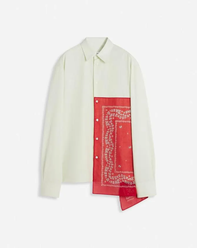 Men Shirts Lanvin Straight Bandana Shirt Off White