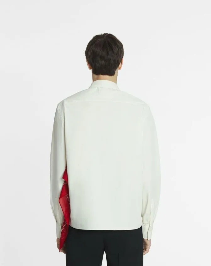 Men Shirts Lanvin Straight Bandana Shirt Off White Men Shirts Lanvin Straight Bandana Shirt Off White