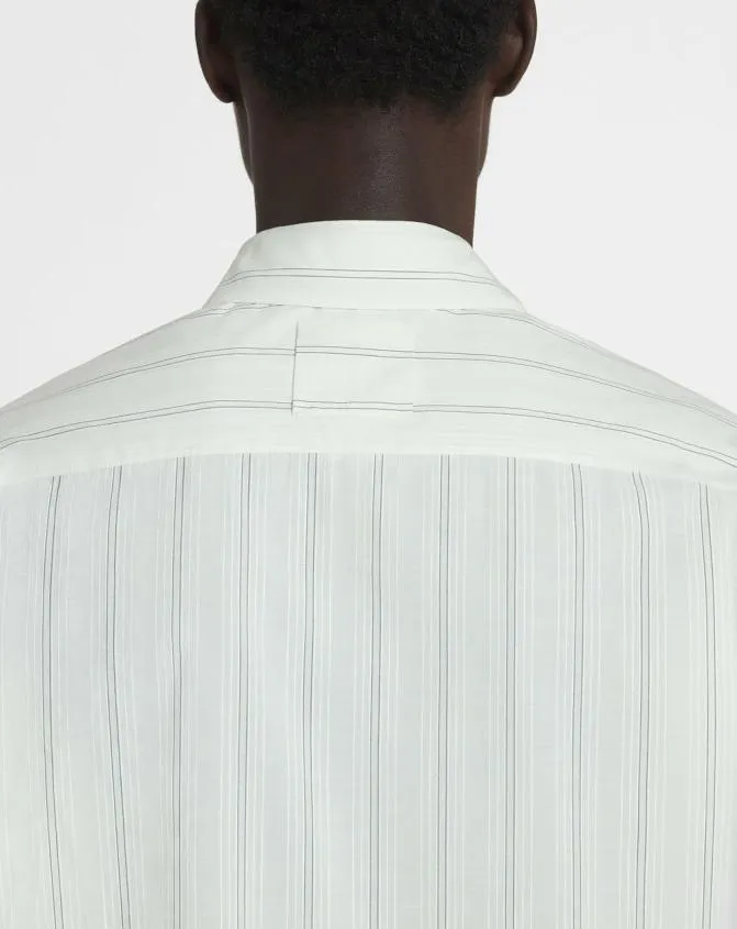 Men Shirts Lanvin Straight Cotton Shirt Whiteblack Men Shirts Lanvin Straight Cotton Shirt Whiteblack