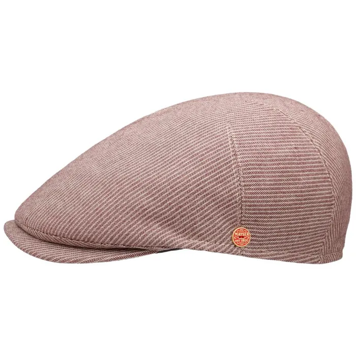 Men Simon Stripes Flatcap Brown Mayser Flat Caps